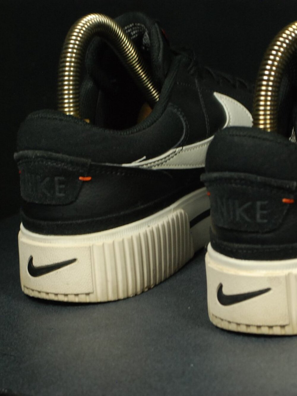 Nike Blazer Low 77 Jumbo Shoes Black Leather Sneakers DM7590-00 - Picture 8 of 9